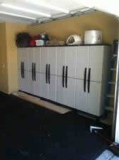 Assembling and installing new storage cabinets
