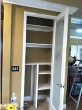 Constructing and installing new shelving in the pantry